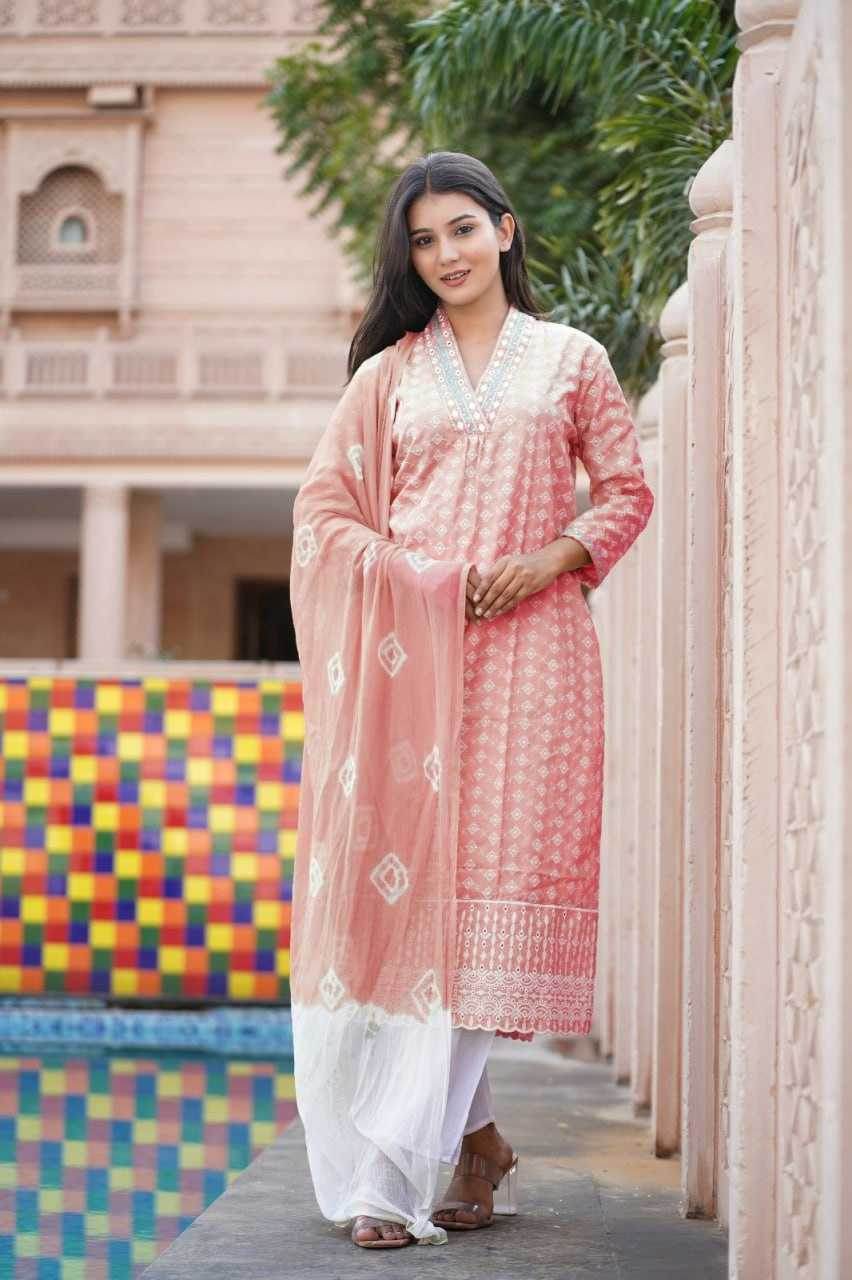 Cotton Embroidered Kurti - MYLUXURY LANE ENTERPRISE